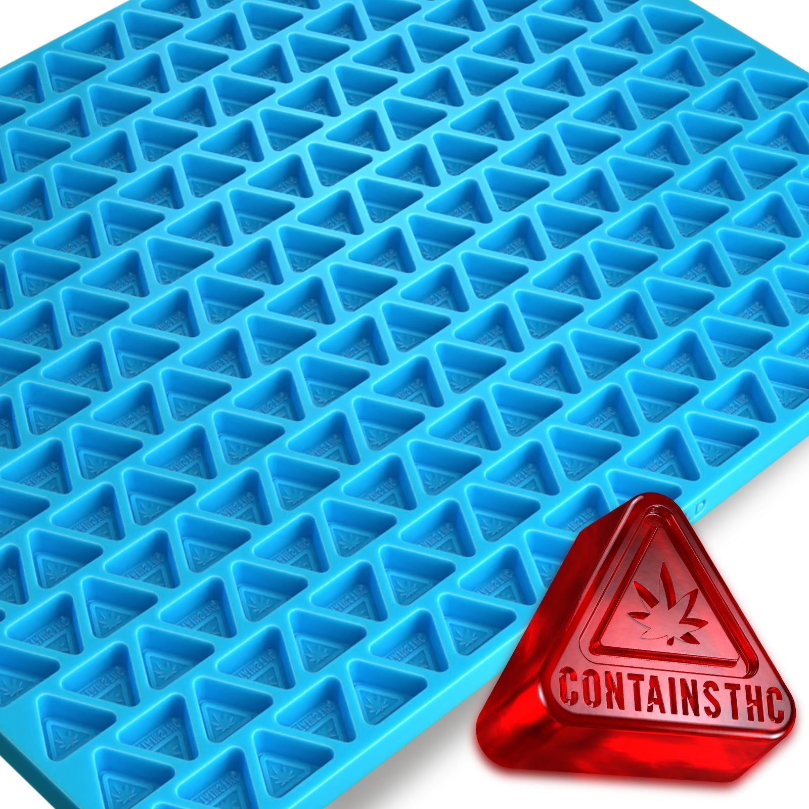 4mL Square Silicone Candy Mold – DE, OK, OR THC Symbol – 192 Cavities, Half Sheet | Gummies & Chocolates
