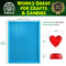 Heart Wax Melt, 0.54mL, 452 Cavity, Half Sheet, Blue