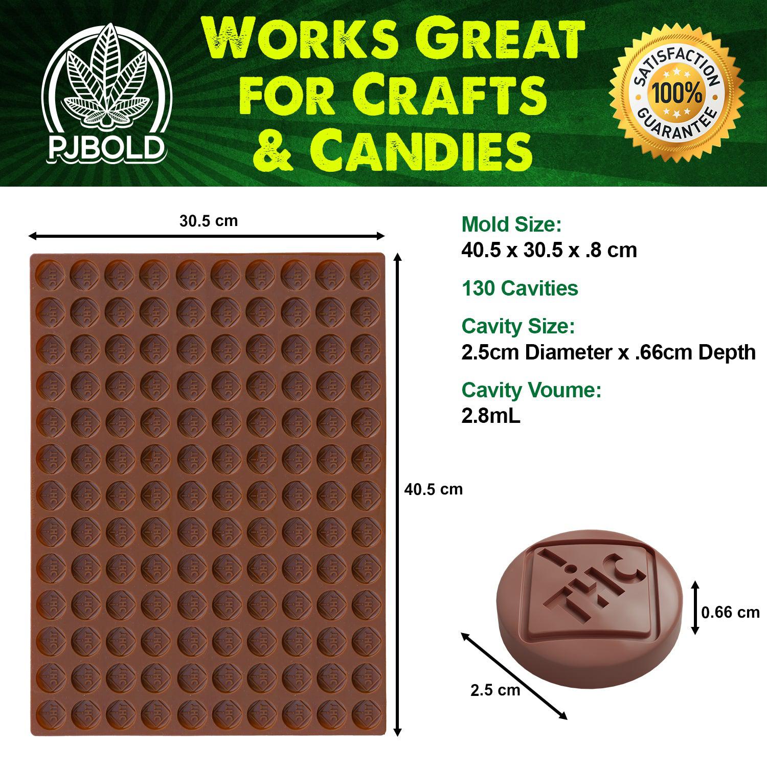 CO, FL, OH THC Round Candy Mold, 2.8mL, 130 Cavity, Half Sheet