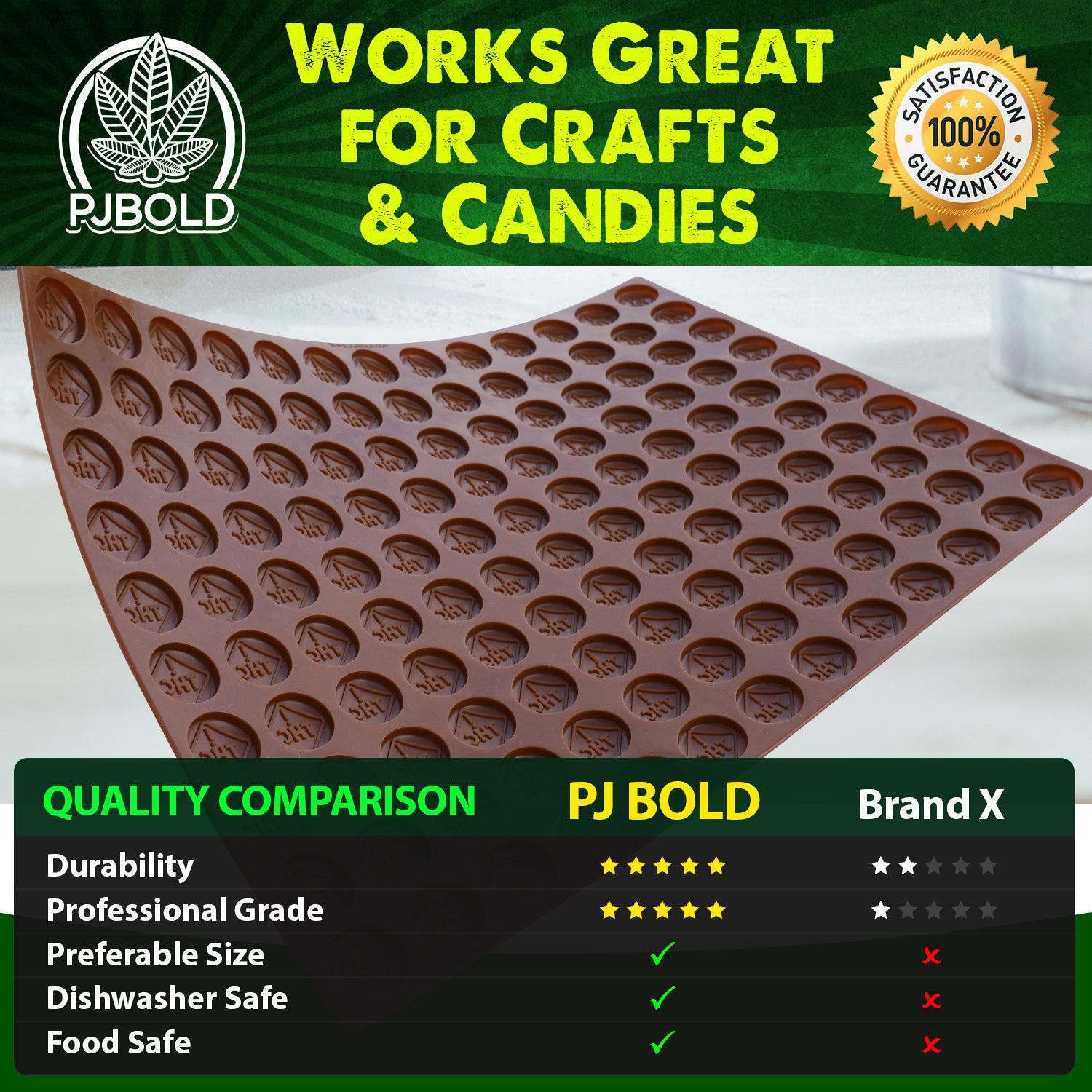 CO, FL, OH THC Round Candy Mold, 2.8mL, 130 Cavity, Half Sheet