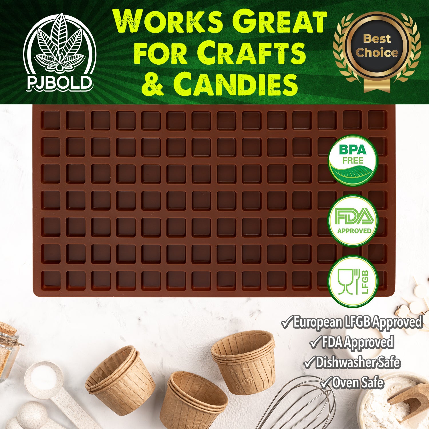 Square Candy Mold - Half Sheet