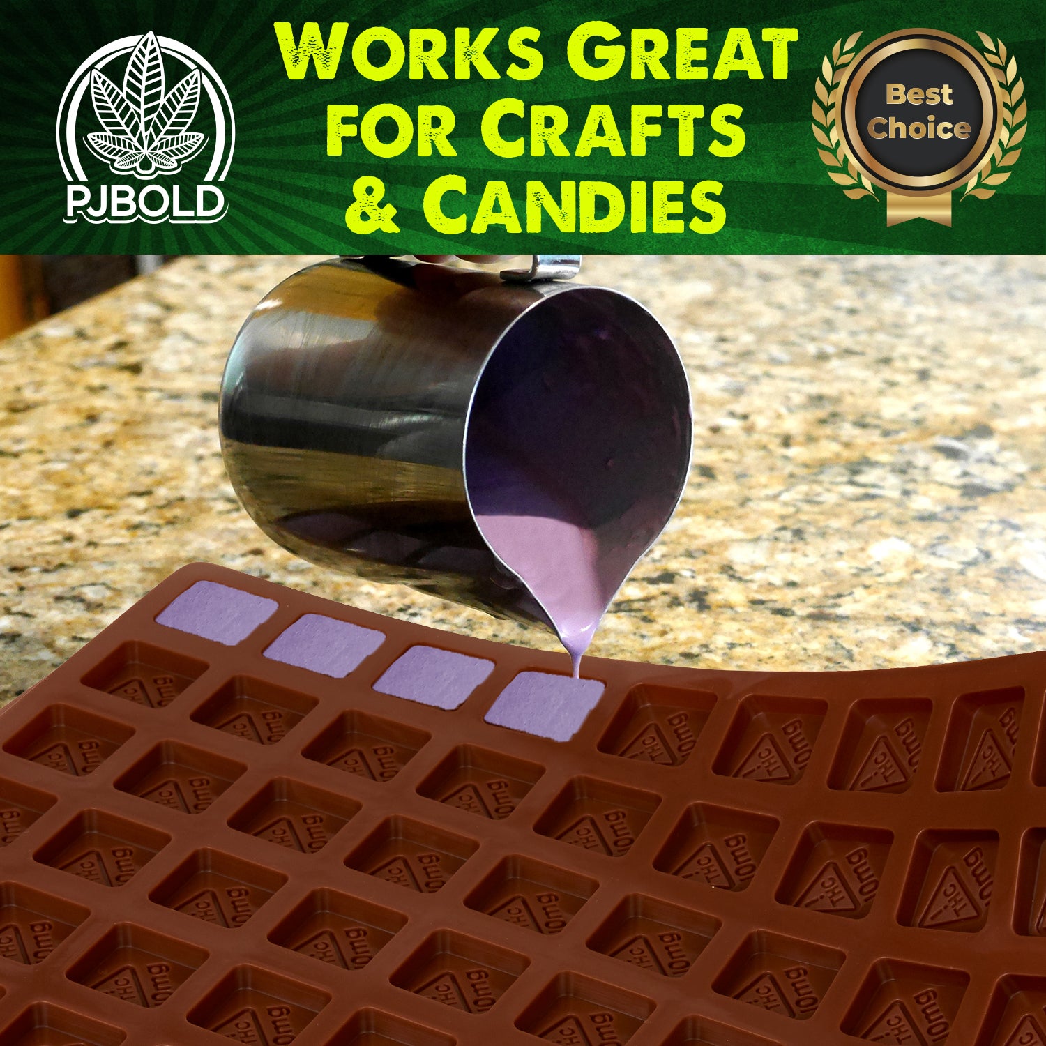 NV THC Square Candy Mold - 3.7mL, 70 Cavity