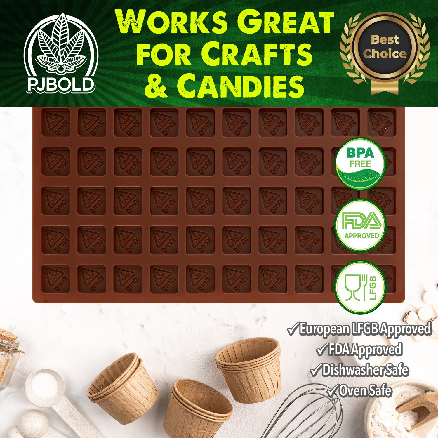 NV THC Square Candy Mold - 3.7mL, 70 Cavity