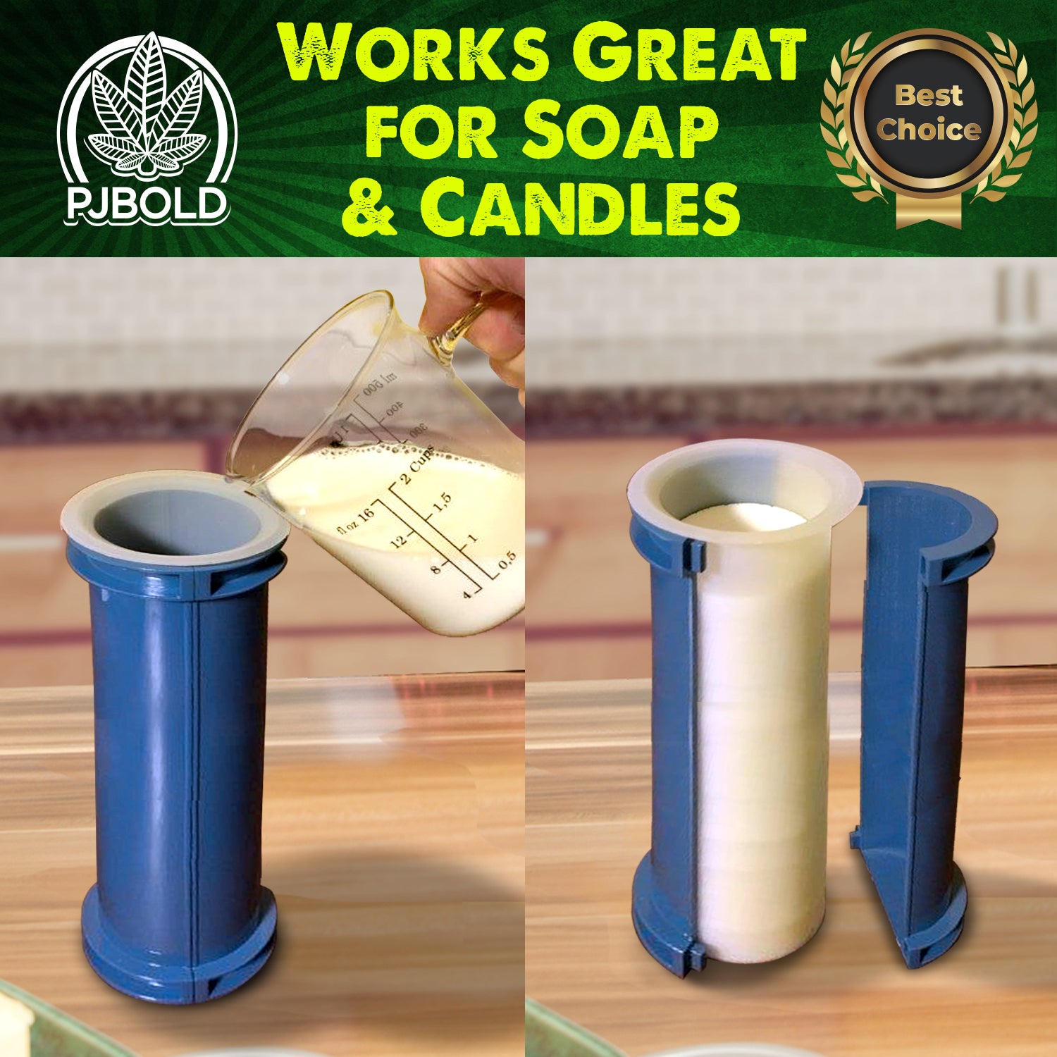 Silicone Pillar Soap & Candle Mold