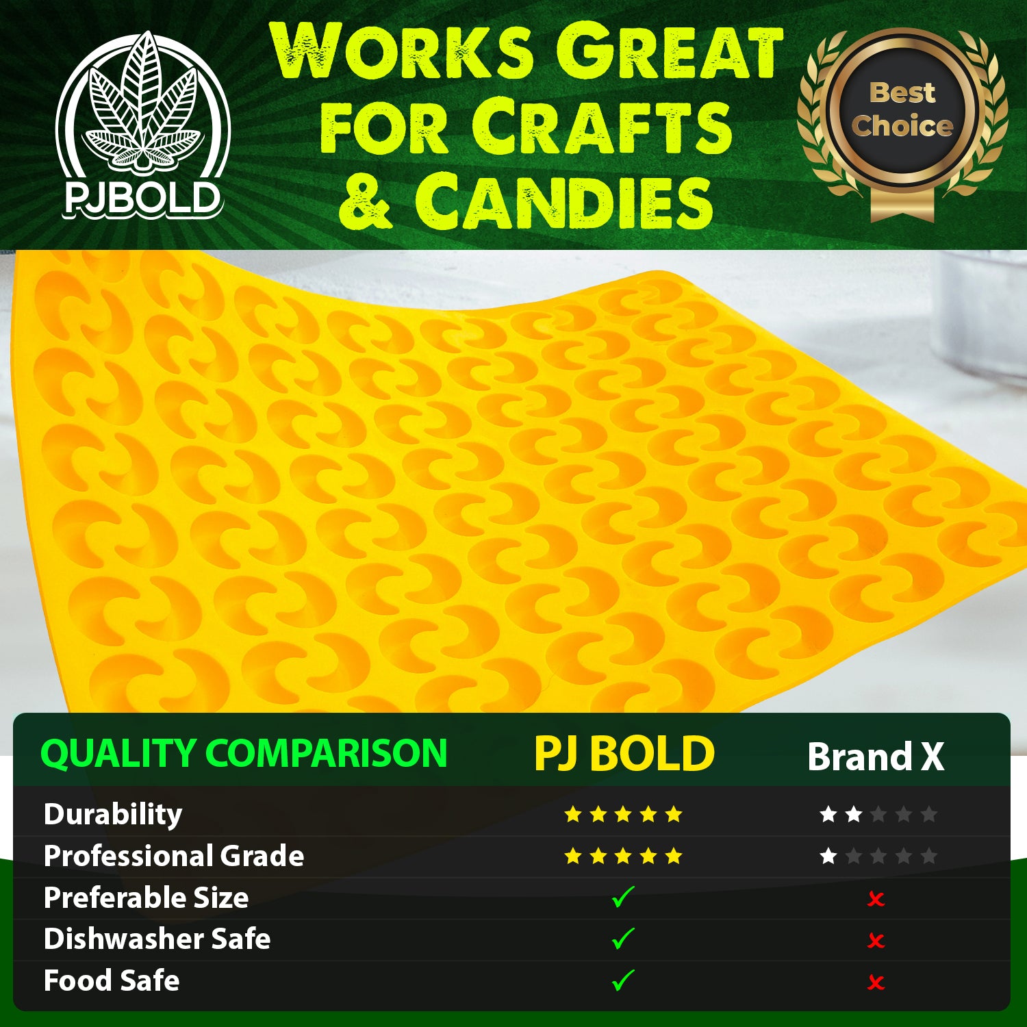 Pj Bold Round Silicone Candy Mold - Half Sheet