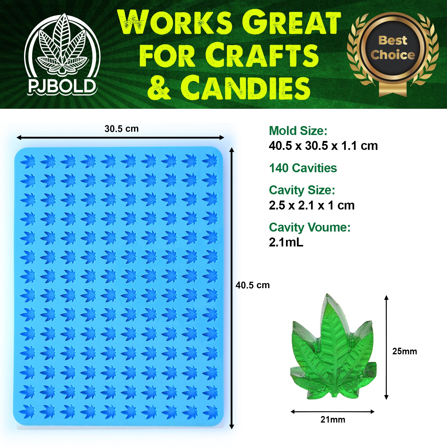 Cannabis Leaf Mold - Half Sheet