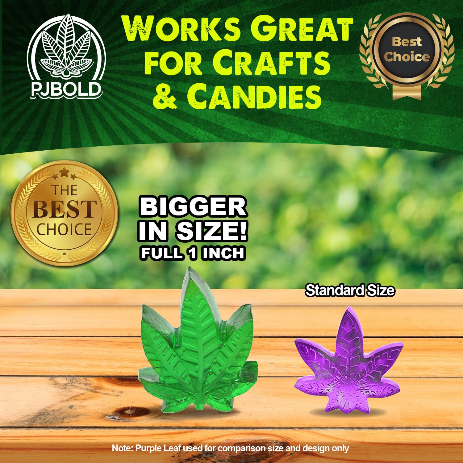  PJ BOLD Marijuana Weed Leaf Gummy Molds Silicone Candy Mold Kit  - 3 Pack : Home & Kitchen