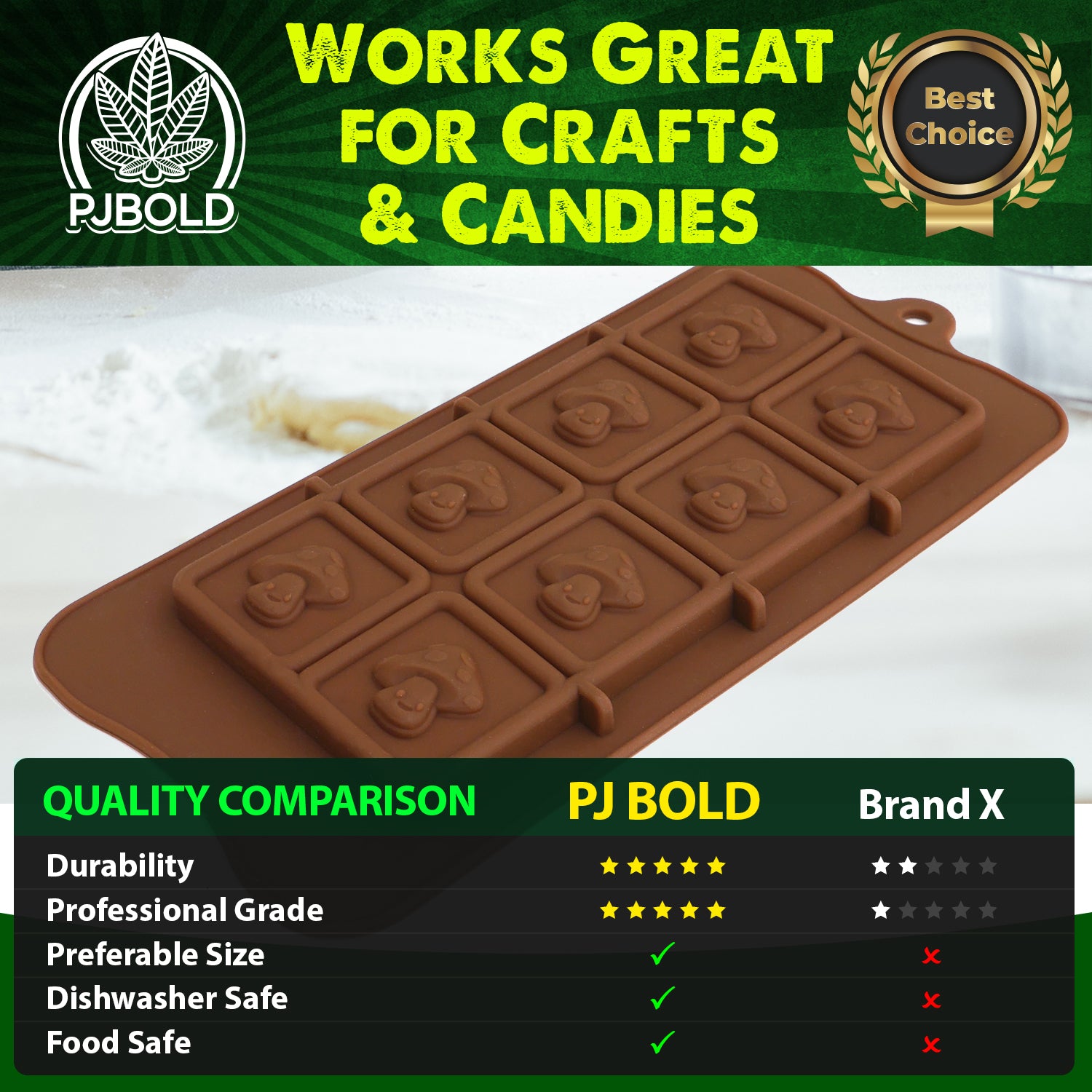 8 Section Professional Chocolate Bar Mold Commercial Grade - Confectionery  House