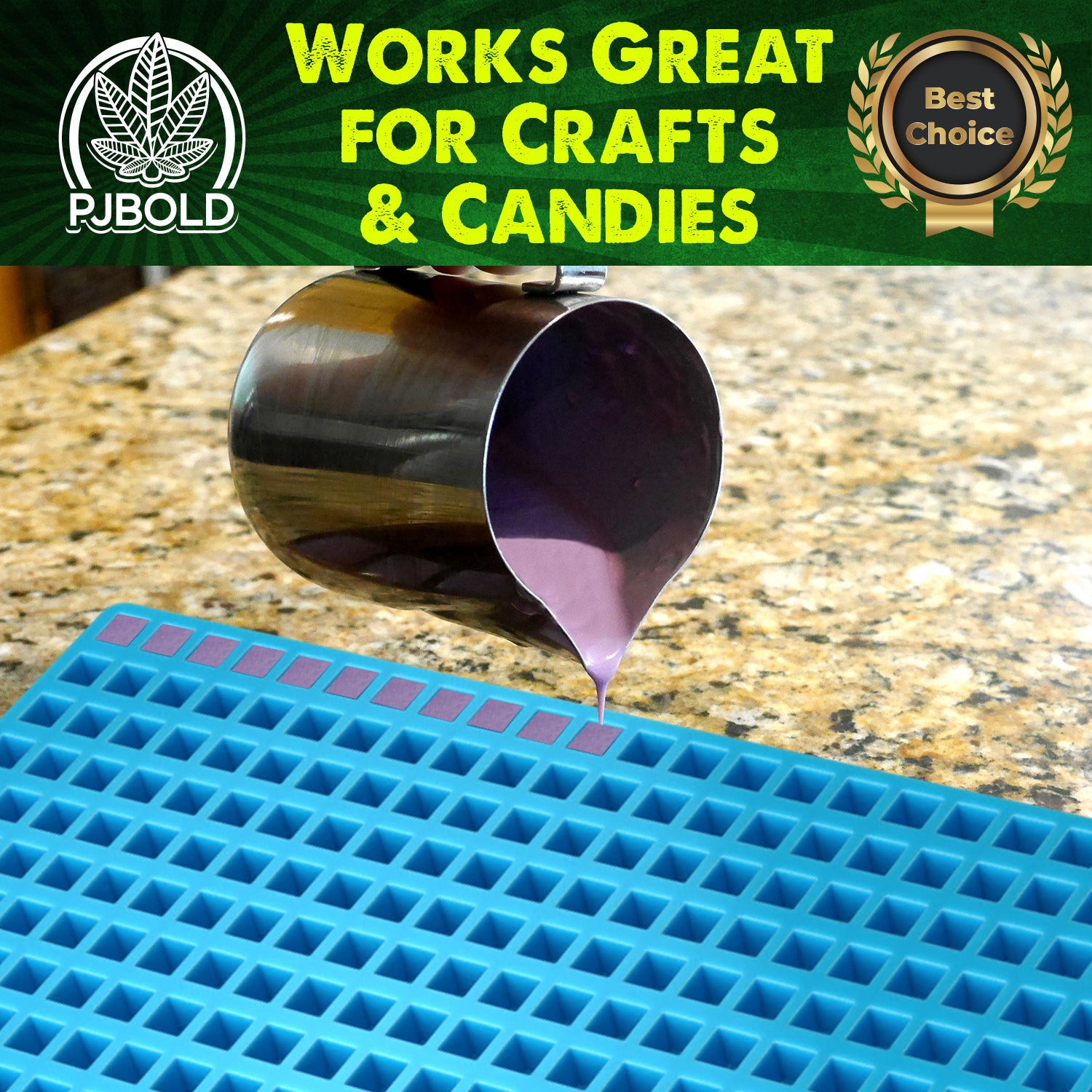 Square Silicone Mold, 1mL, 600 Cavity, Half Sheet