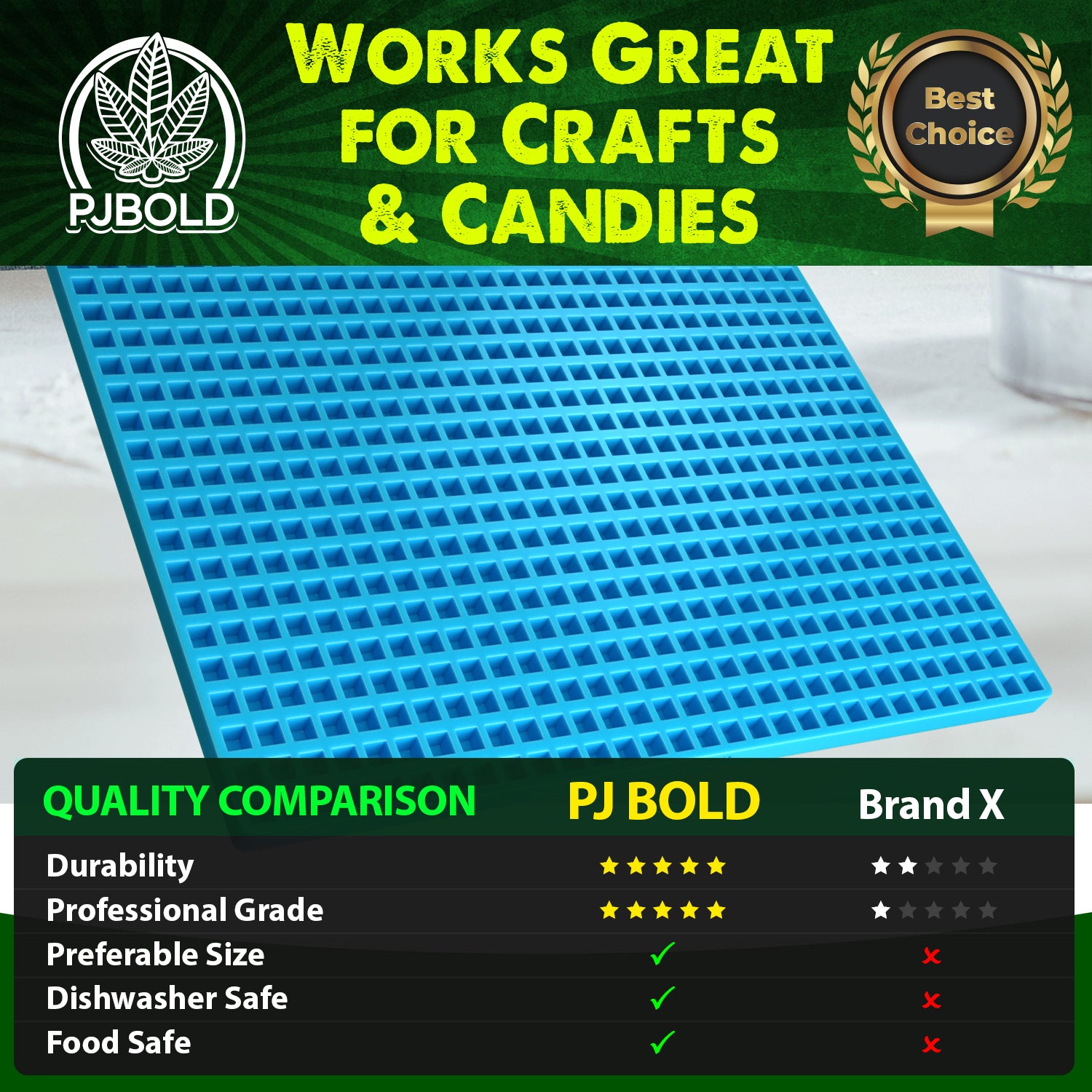 Square Silicone Mold, 1mL, 600 Cavity, Half Sheet
