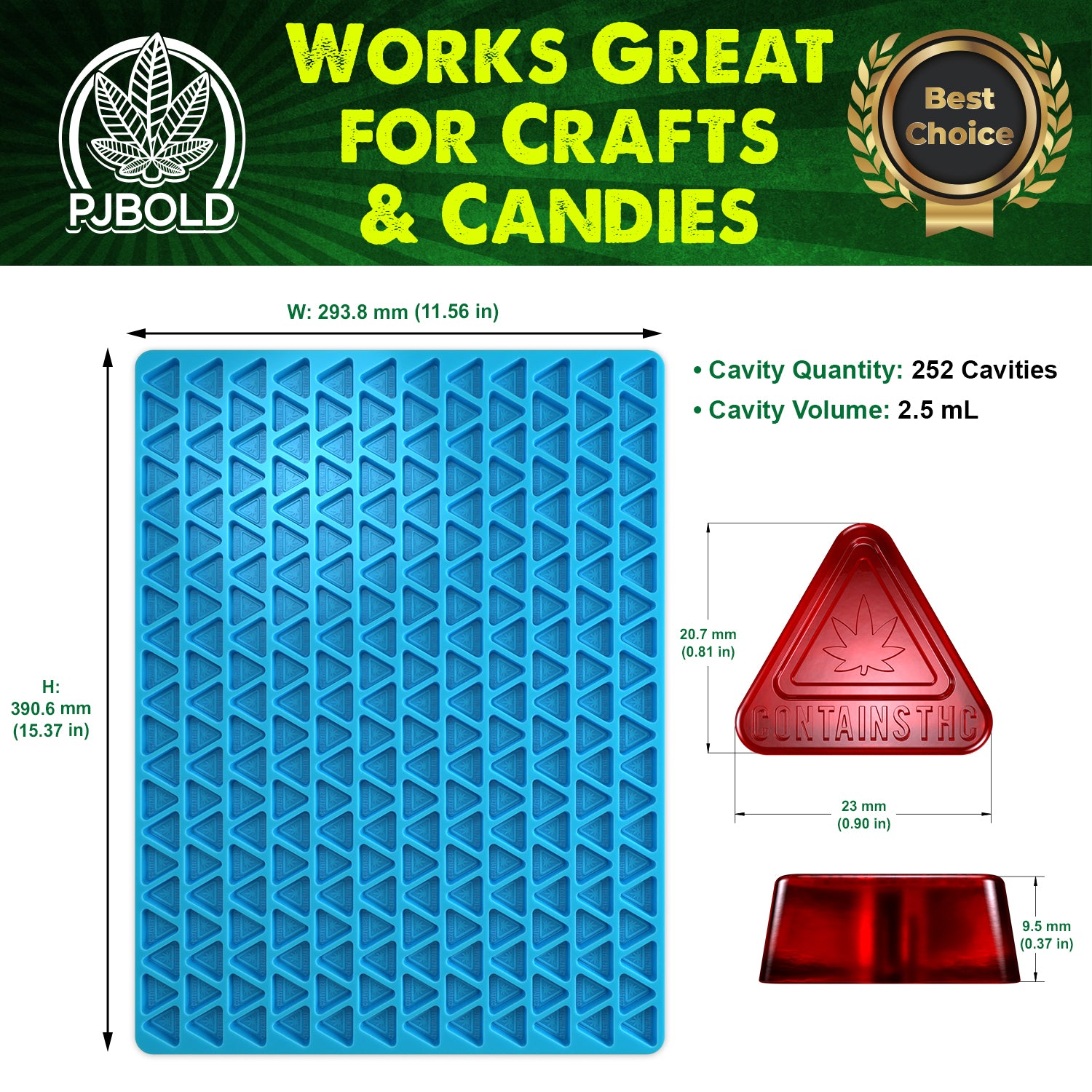 THC Triangle Silicone Mold
