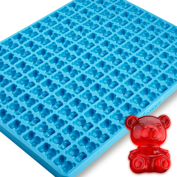 Bear Silicone Mold, 3mL, 144 Cavity, Half Sheet, Blue