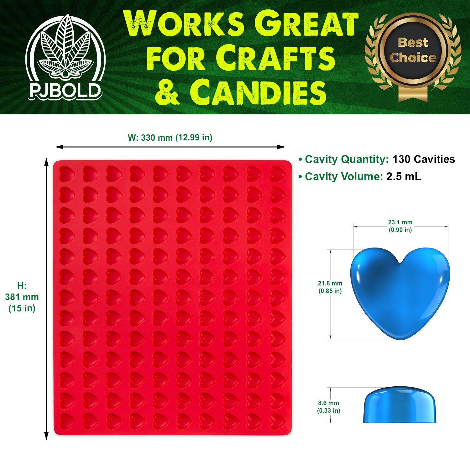 Heart Candy Mold - Half Sheet