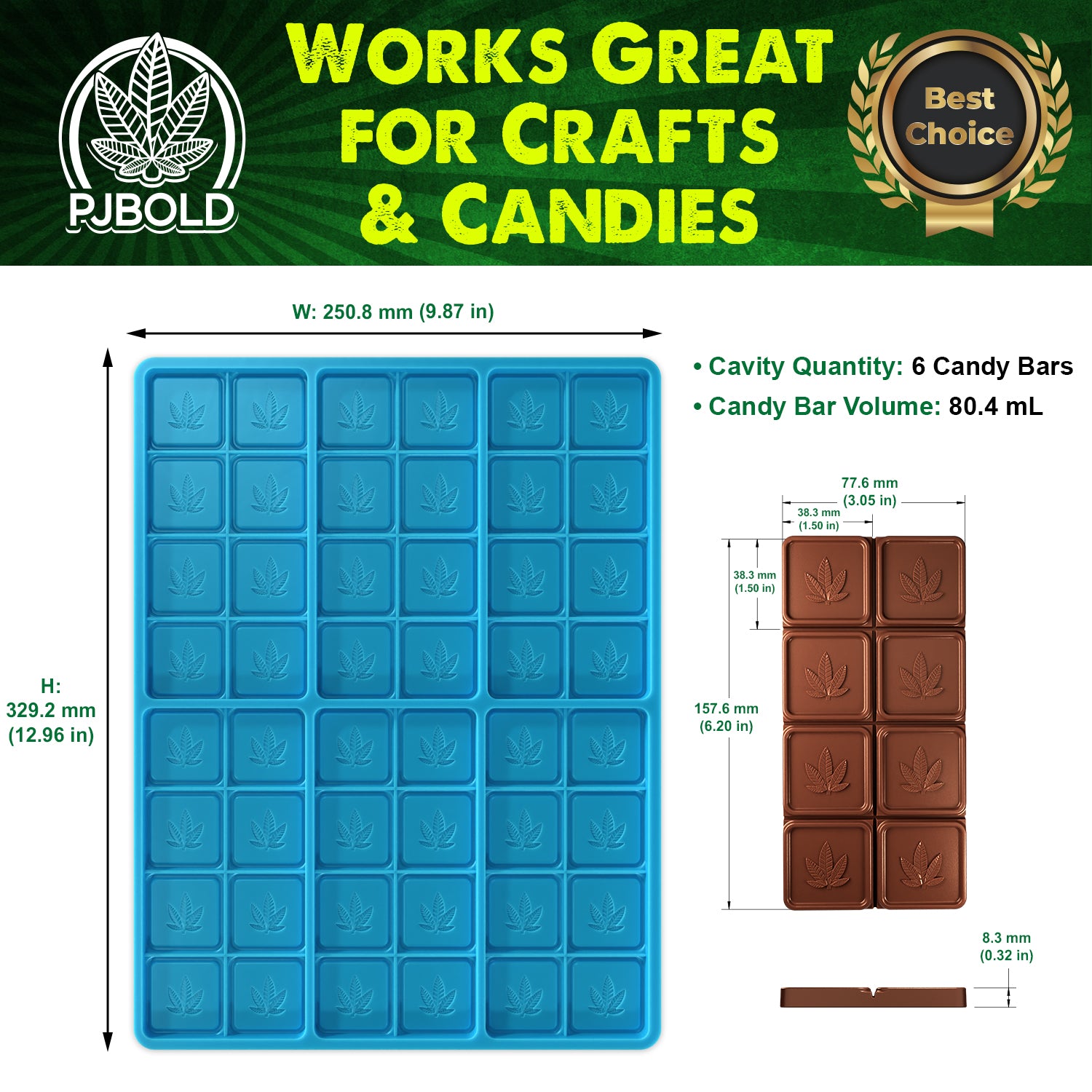 Leaf Candy Bar Mold