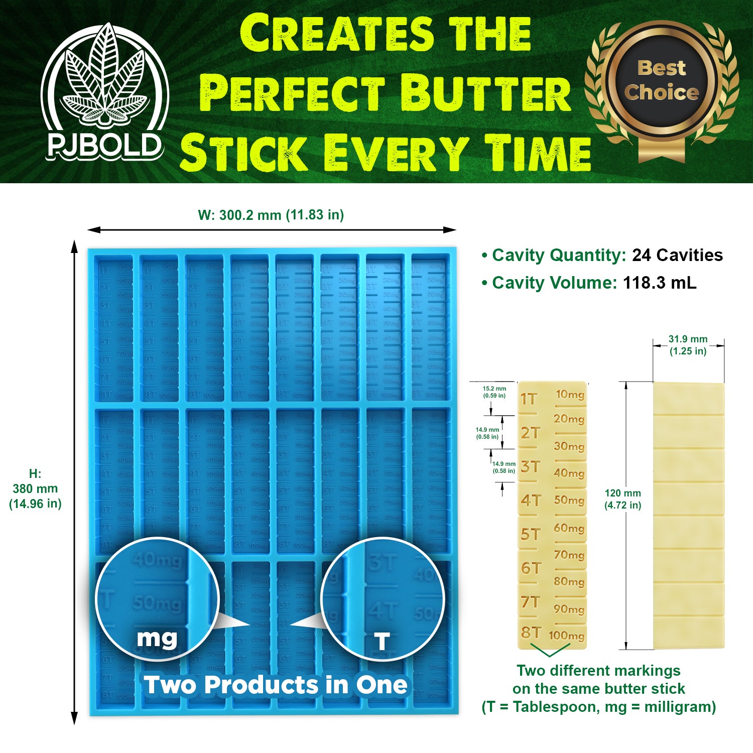 Rectangle Silicone Butter Mold, Half Sheet
