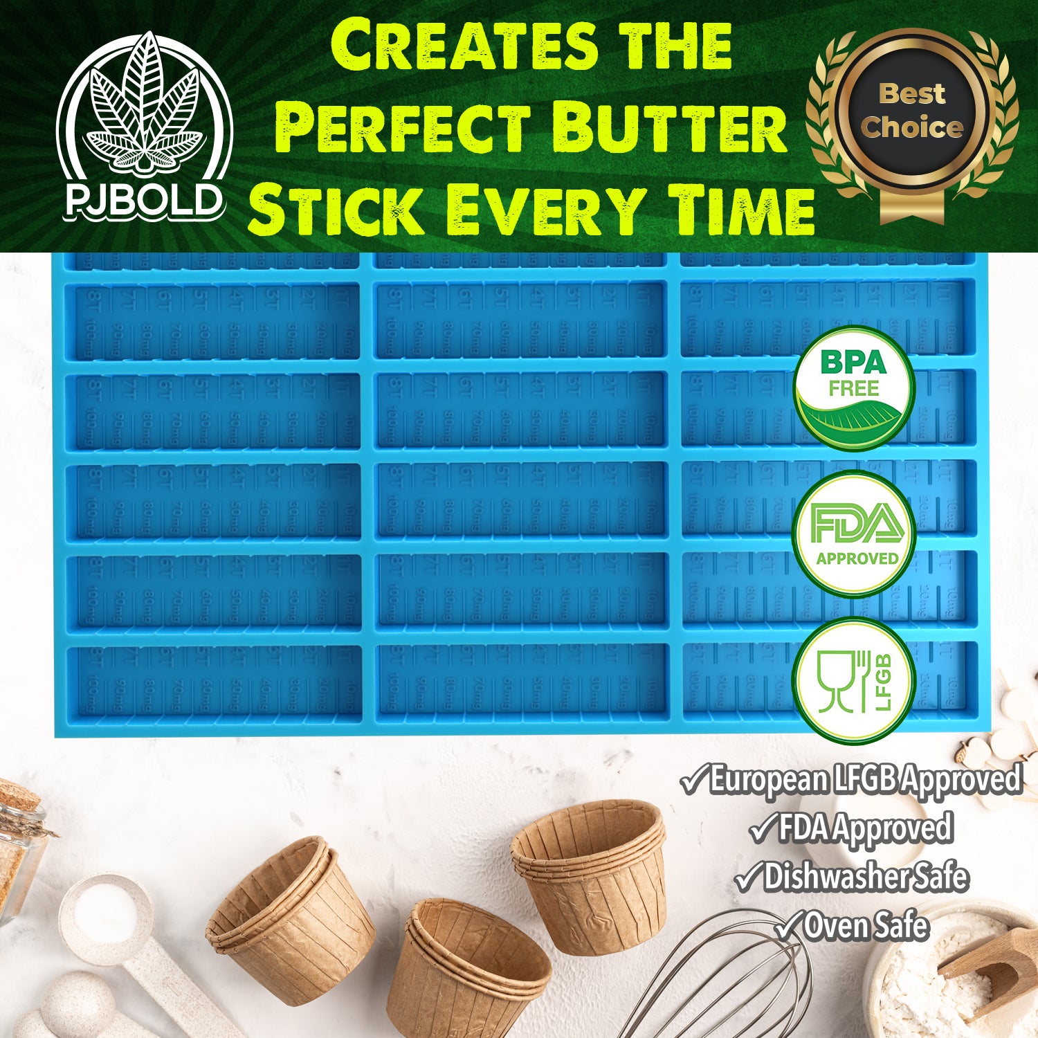 Rectangle Silicone Butter Mold, Half Sheet