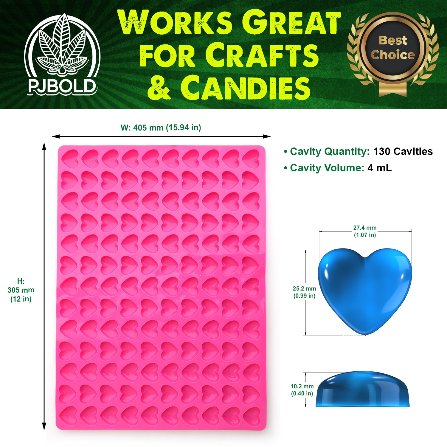 Heart Candy Mold - Half Sheet