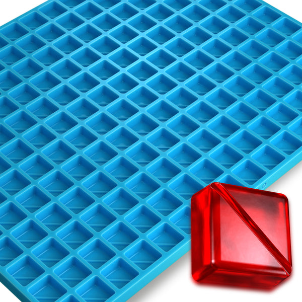 Square (Divided)  Silicone Mold, 4mL, 192 Cavity, Half Sheet, Blue