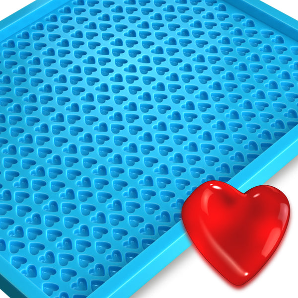 Heart Wax Melt, 0.54mL, 452 Cavity, Half Sheet, Blue