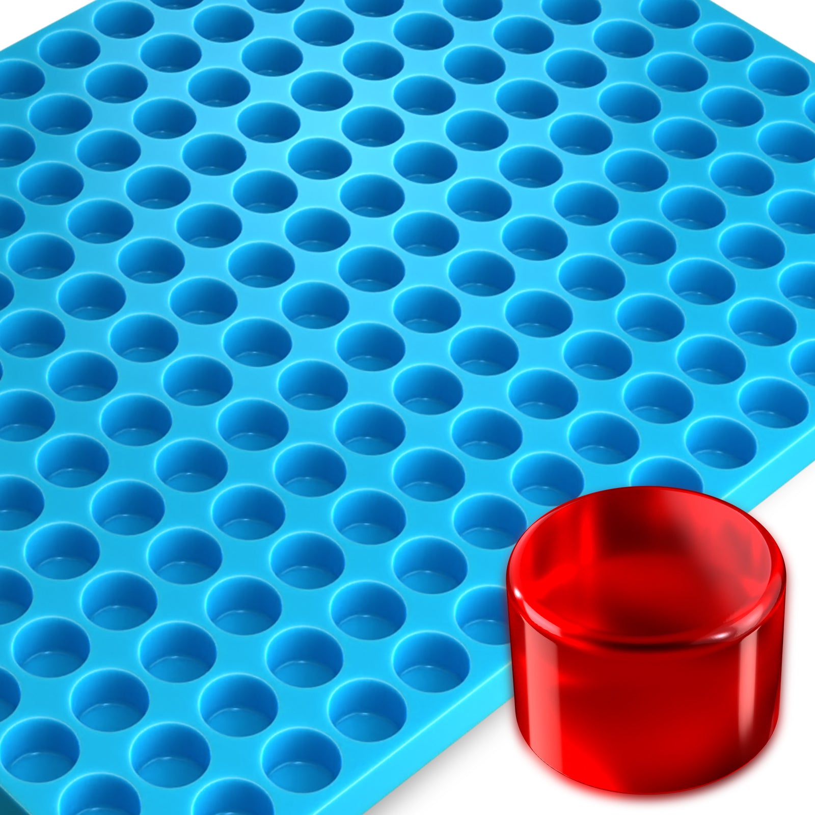 Round Silicone Mold, 5mL, 192 Cavity, Half Sheet