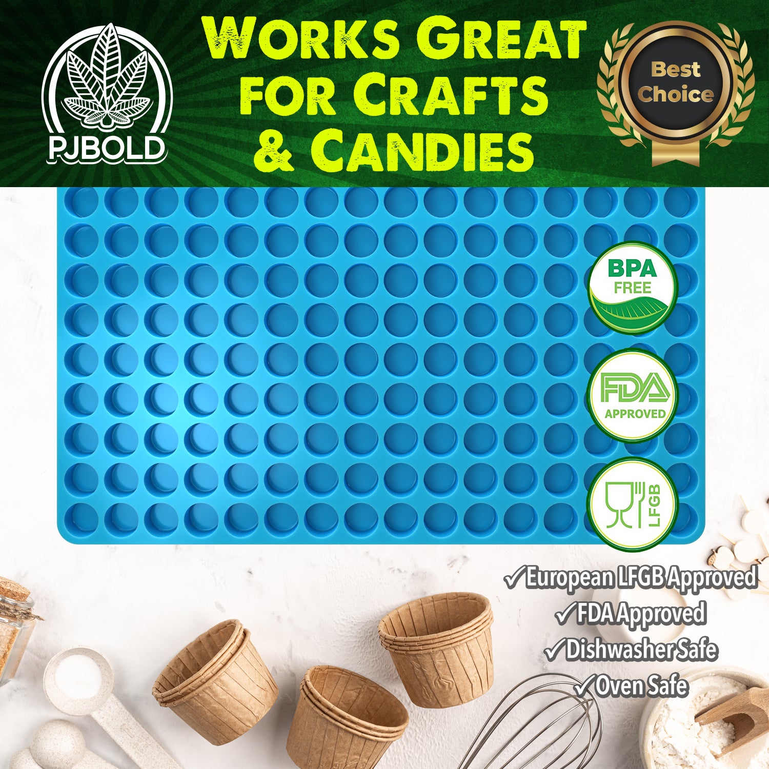 Round Silicone Mold, 5mL, 192 Cavity, Half Sheet