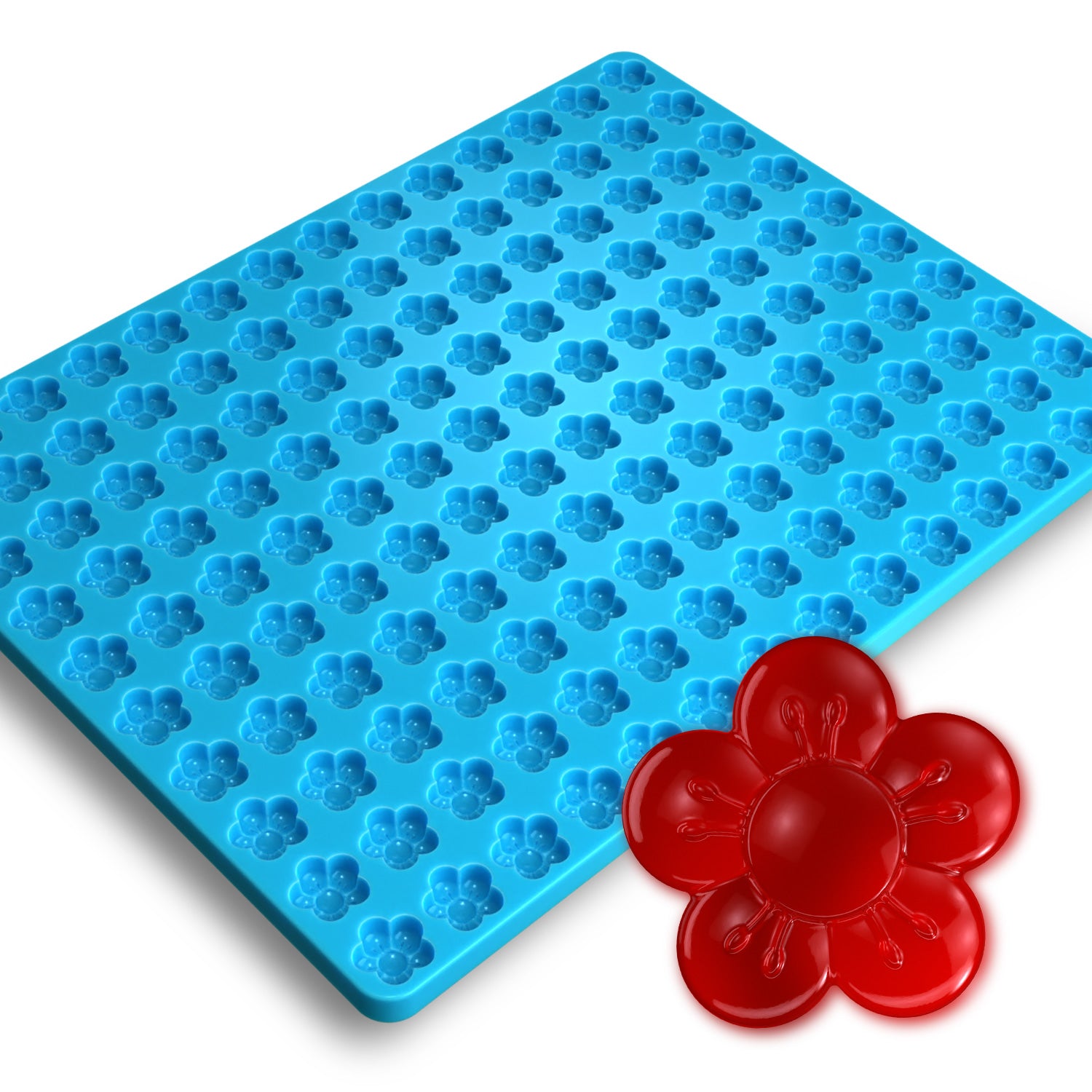3mL Flower Gummy Silicone Mold – 140 Cavities, Half Sheet | Candies & Chocolates