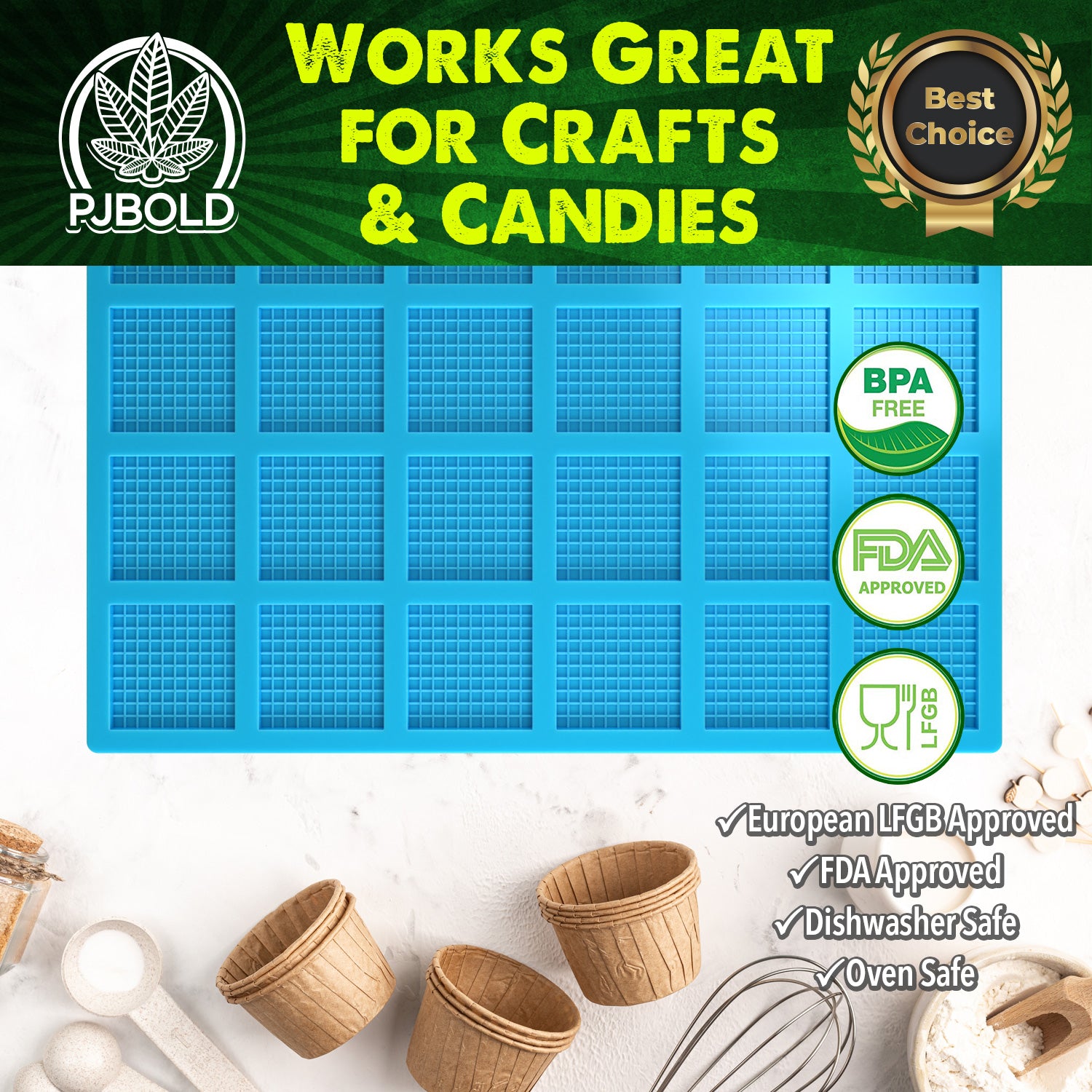 14mL Multi-Dose GelTab Candy Mold – 24 Cavities, Half Sheet | Gummies & Chocolates