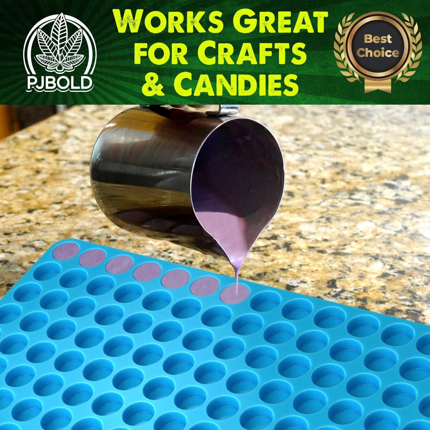 3.5mL Round Puck Gummy Silicone Mold – 165 Cavities, Half Sheet | Candies & Chocolates
