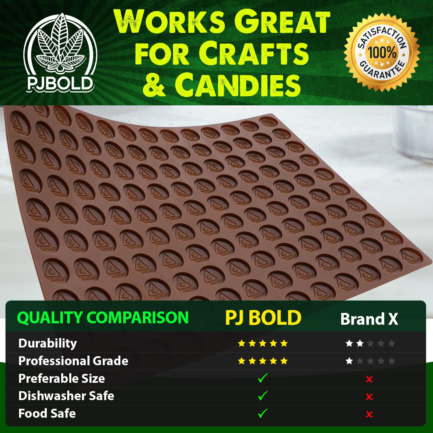 Square Silicone Candy Mold - Colorado Ohio THC Symbol | Pj Bold
