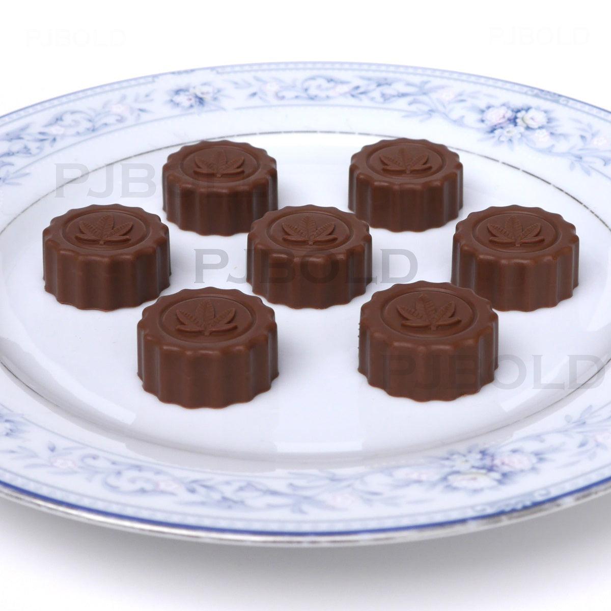 Marijuana Leaf Embossed Silicone Chocolate Candy Mold Ice Cube Trays, 2 Pack