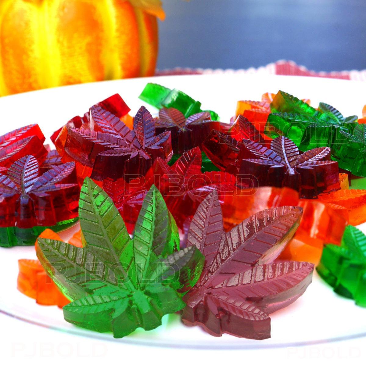 Silicone Marijuana Pot Leaf Gummy Chocolate Hard Candy Mold w/ dropper –  Cake Connection