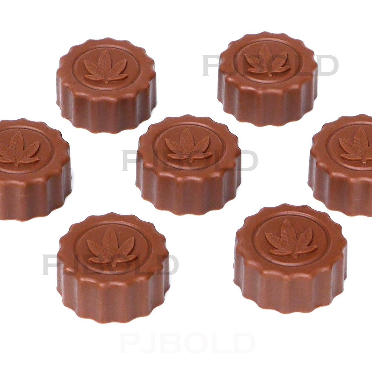 Marijuana Leaf Embossed Silicone Chocolate Candy Mold Ice Cube Trays, 2 Pack