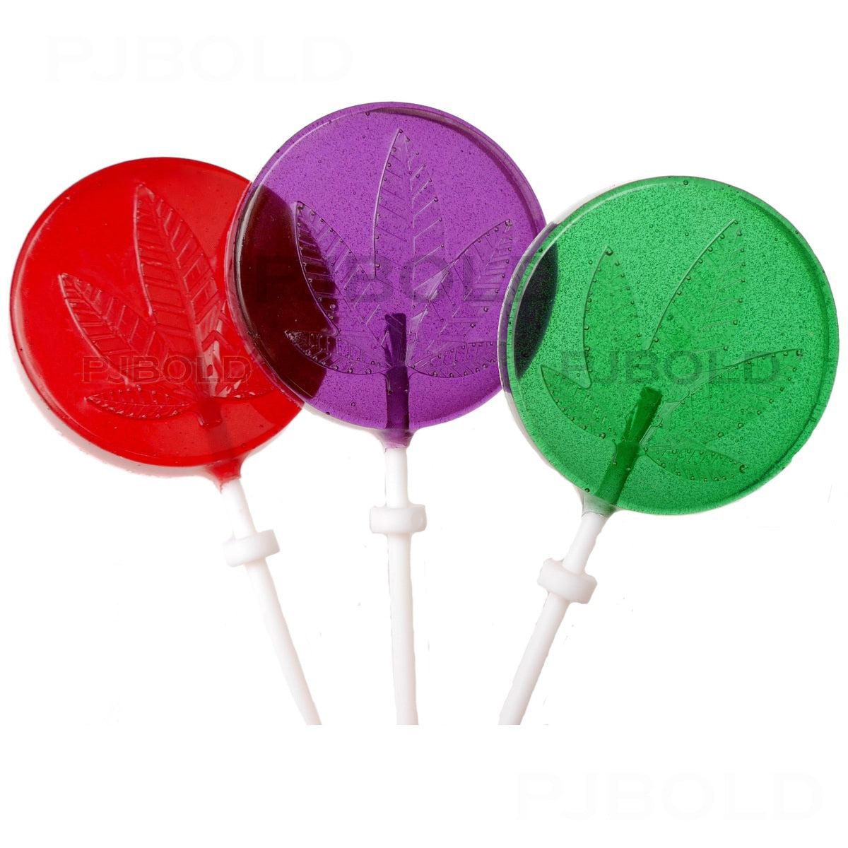 Marijuana Leaf Lollipop Silicone Candy Mold Tray, 2 Pack