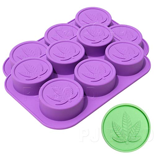 Pj Bold Premium Leaf Soap Mold Tray, 2 Pack, Purple