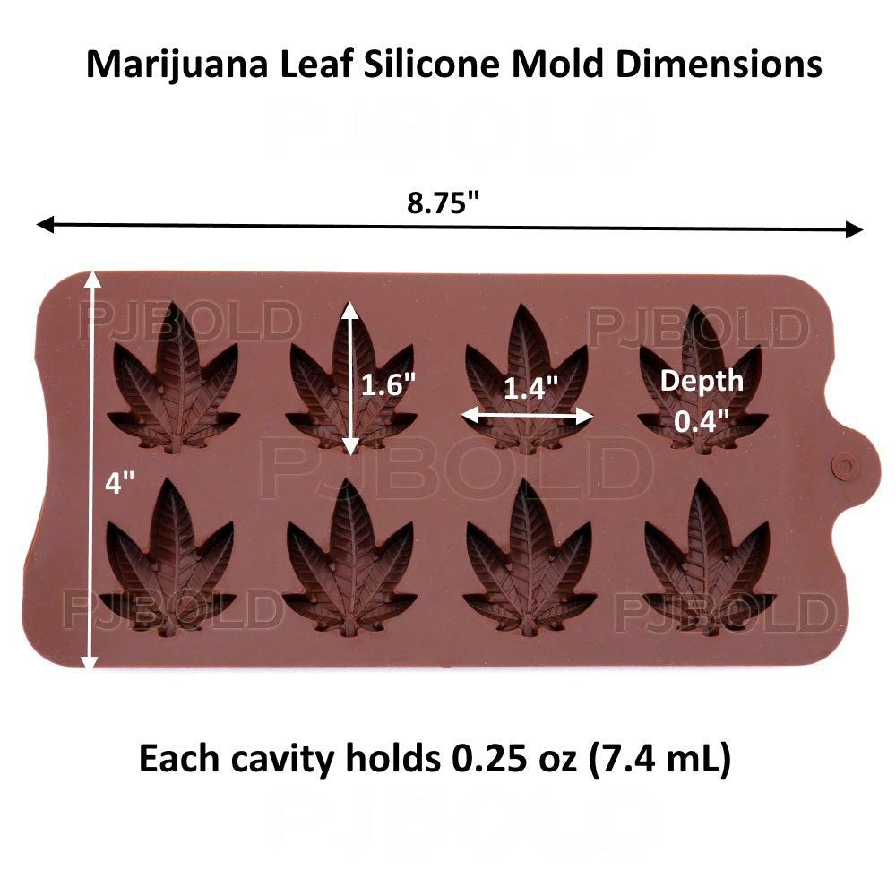 Silicone Candy Mold Marijuana Cannabis Hemp Leaf 2 Pack  Weed Pot Mold Chocolate Gummy