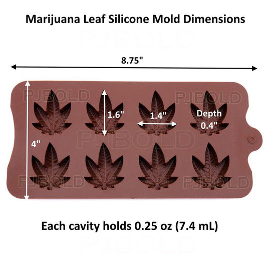 Marijuana Cannabis Hemp Leaf Silicone Molds 
