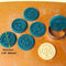 Marijuana Silicone Cookie Stamps, Cookie Cutter, Wood Handle, 6 Stamp Set