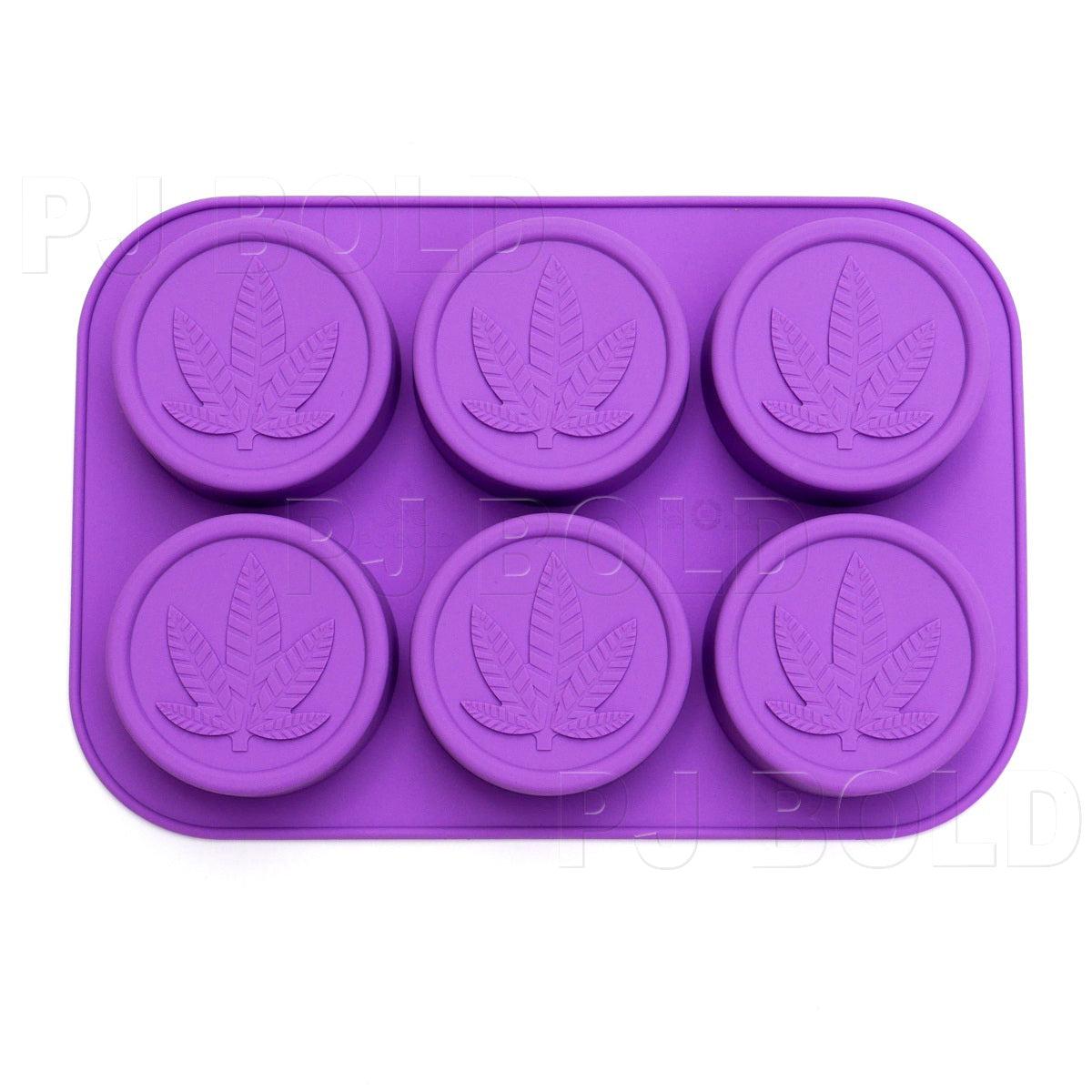 Pj Bold Premium Leaf Soap Mold Tray, 2 Pack, Purple